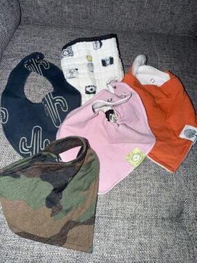 Parker baby, keababies, carters baby bandana bibs bundle of 5